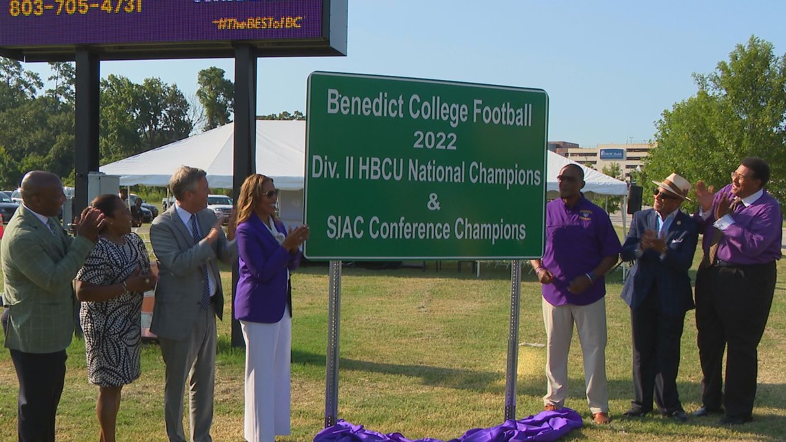 Benedict College football gets special signage honoring big wins