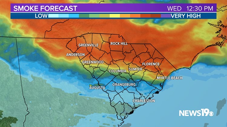 Smoky and hazy conditions likely in the Midlands