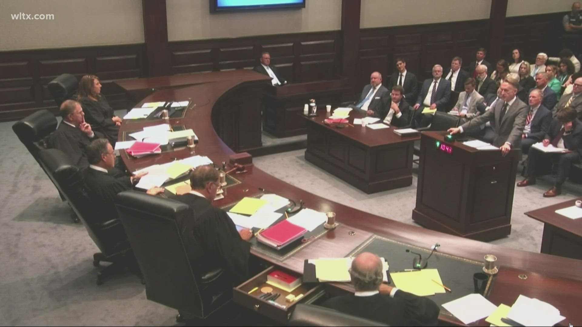 The South Carolina Supreme Court reviews a challenge to the state's 2022 congressional map over claims of partisan gerrymandering.