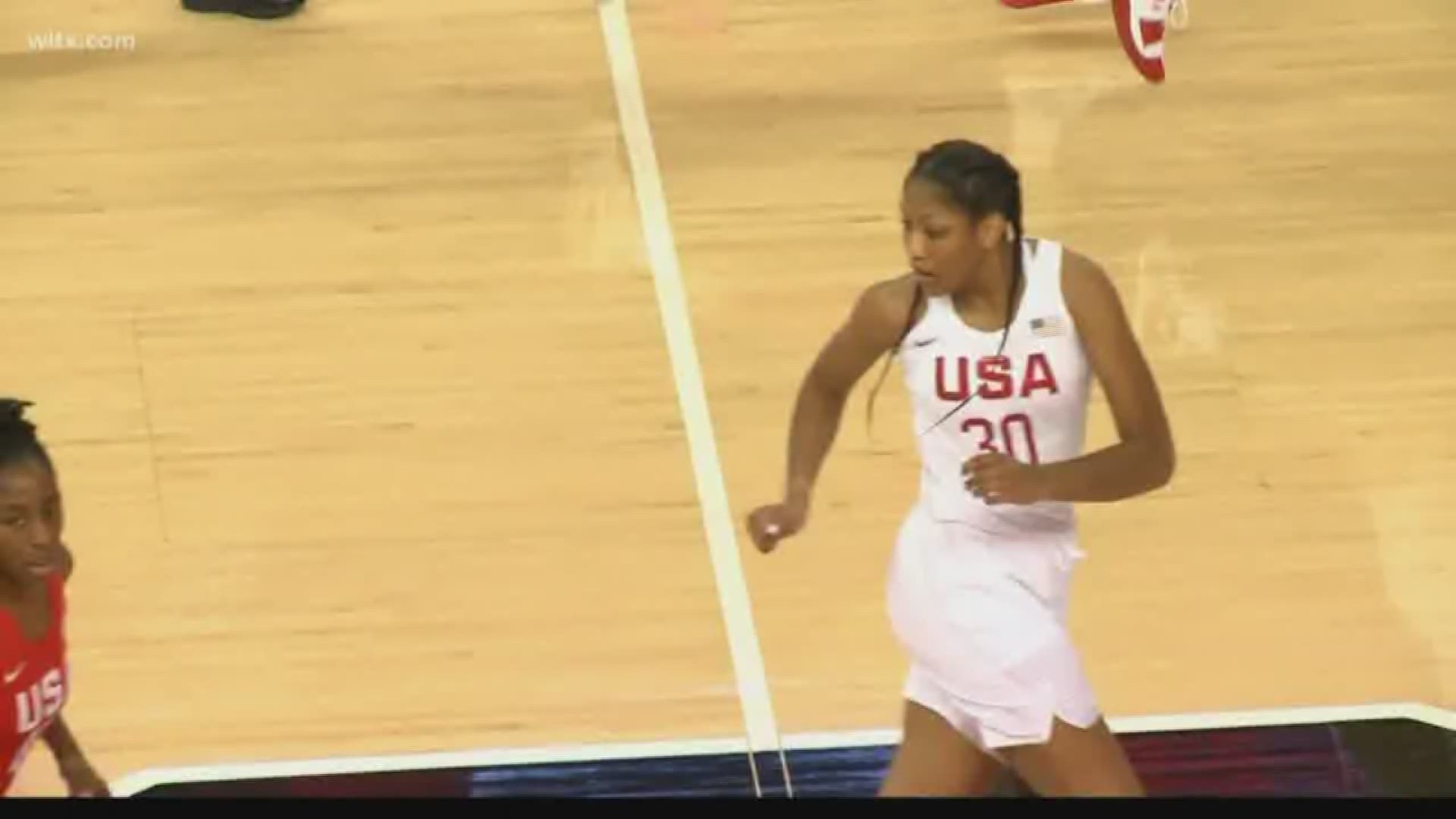 There were almost enough players on Team USA to put out a starting five. Four players with USC connections were on the floor in Wednesday's exhibition which ended the Columbia leg of training camp.