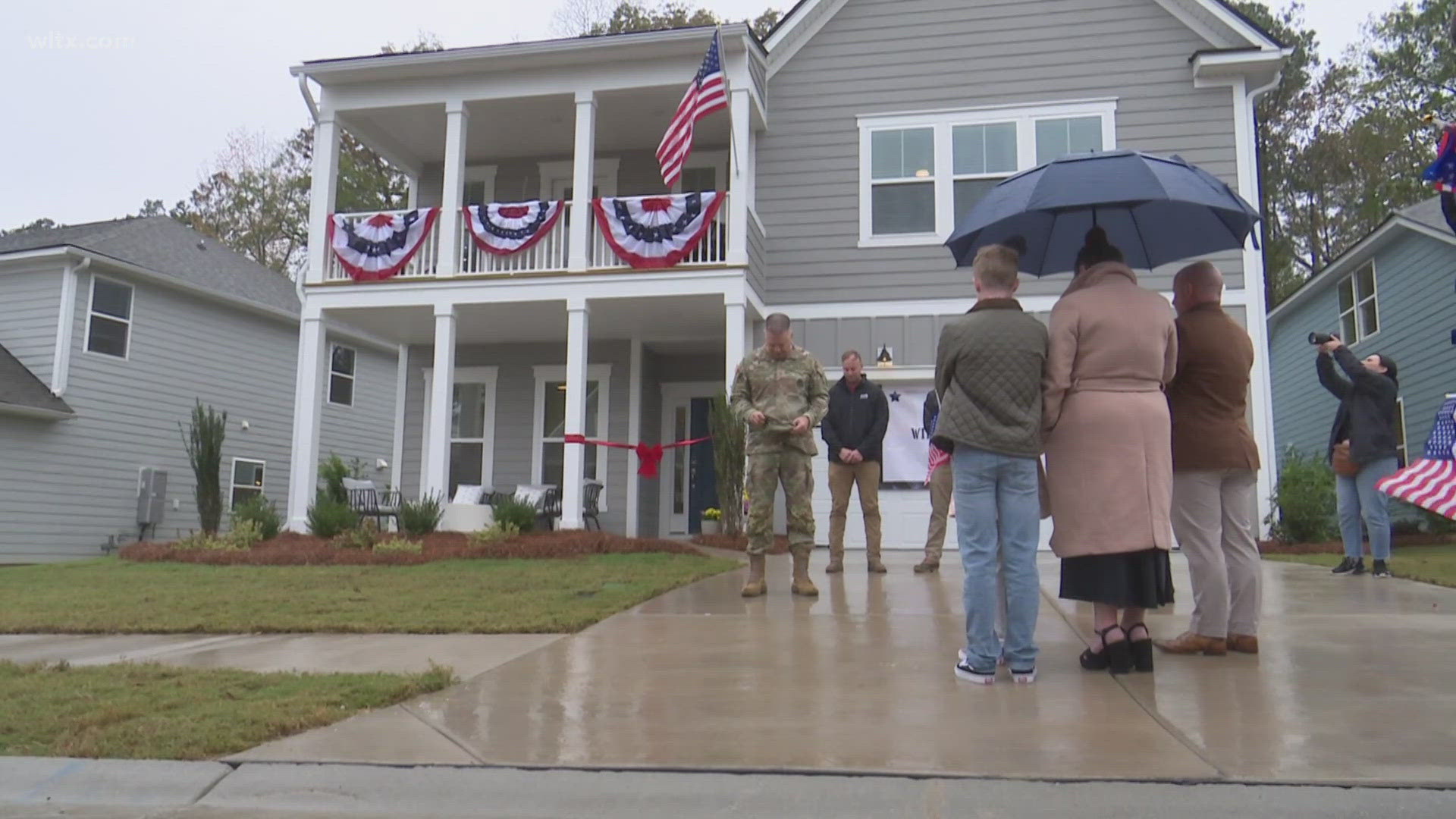 U.S. Army Sgt. Major William "Shane Stockard received his home from the "Built to Honor" program from the Pultegroup.