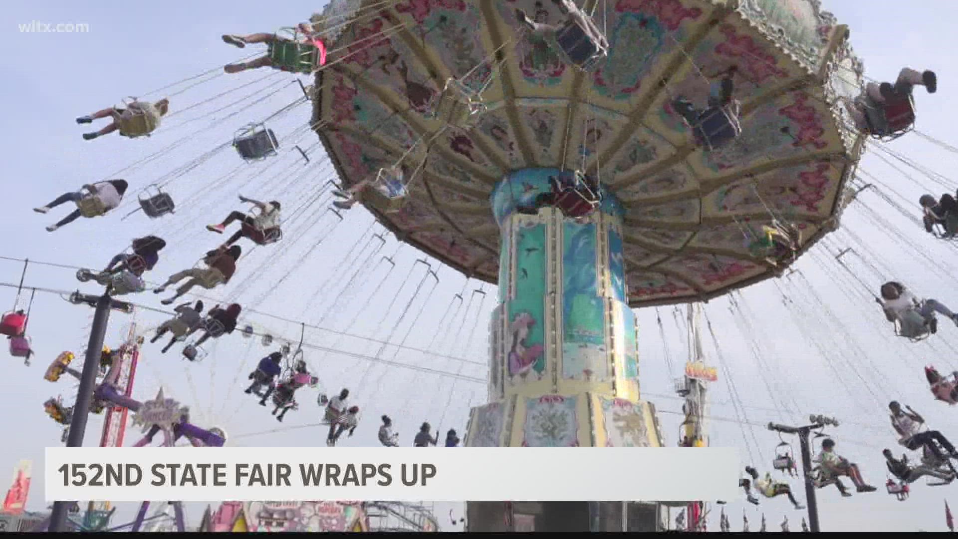 The South Carolina State Fair brought in almost 350,000 people during its 12 day span, according to fair officials.