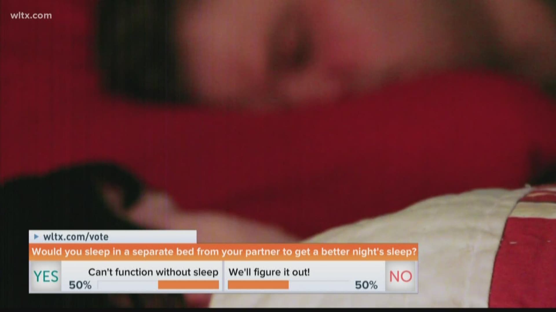 The National Sleep Foundation says 12% of married couples are not sleeping in the same bed. Would you sleep in separate bed from your partner to get a better sleep?