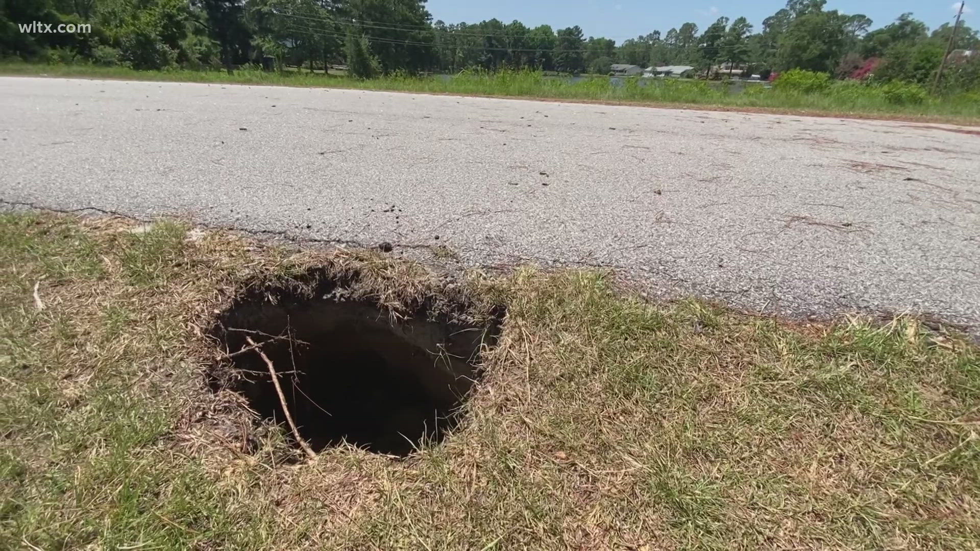 Residents of the Sunny Hill community in Camden are a bit concerned about some sinkholes that are appearing.