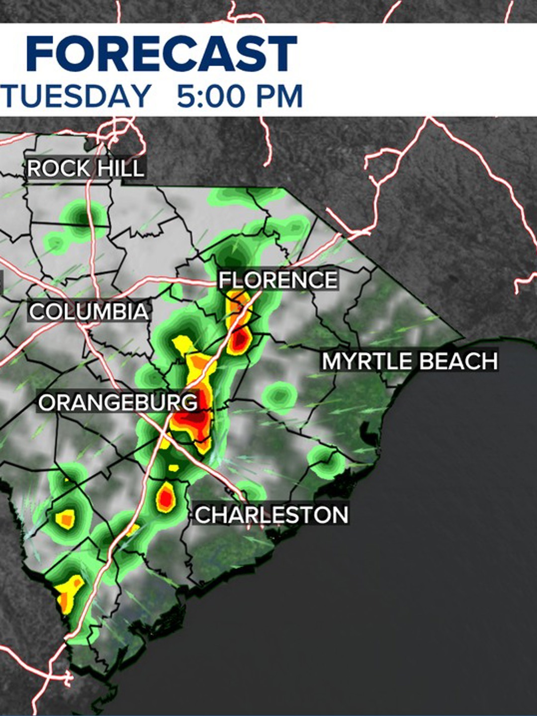 Heavy rainfall, flooding possible today for South Carolina | wltx.com