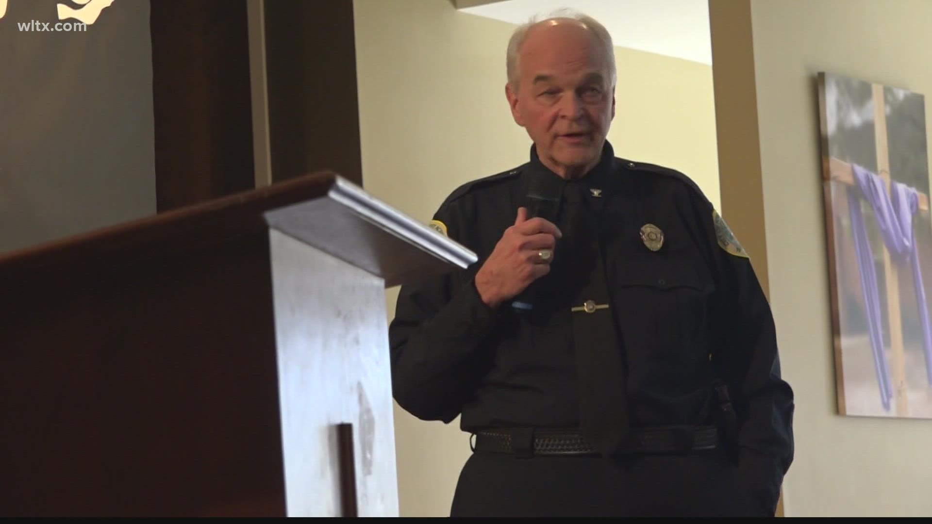 The Forest Acres police chief retires in January and today the city held a luncheon to celebrate his years in law enforcement.