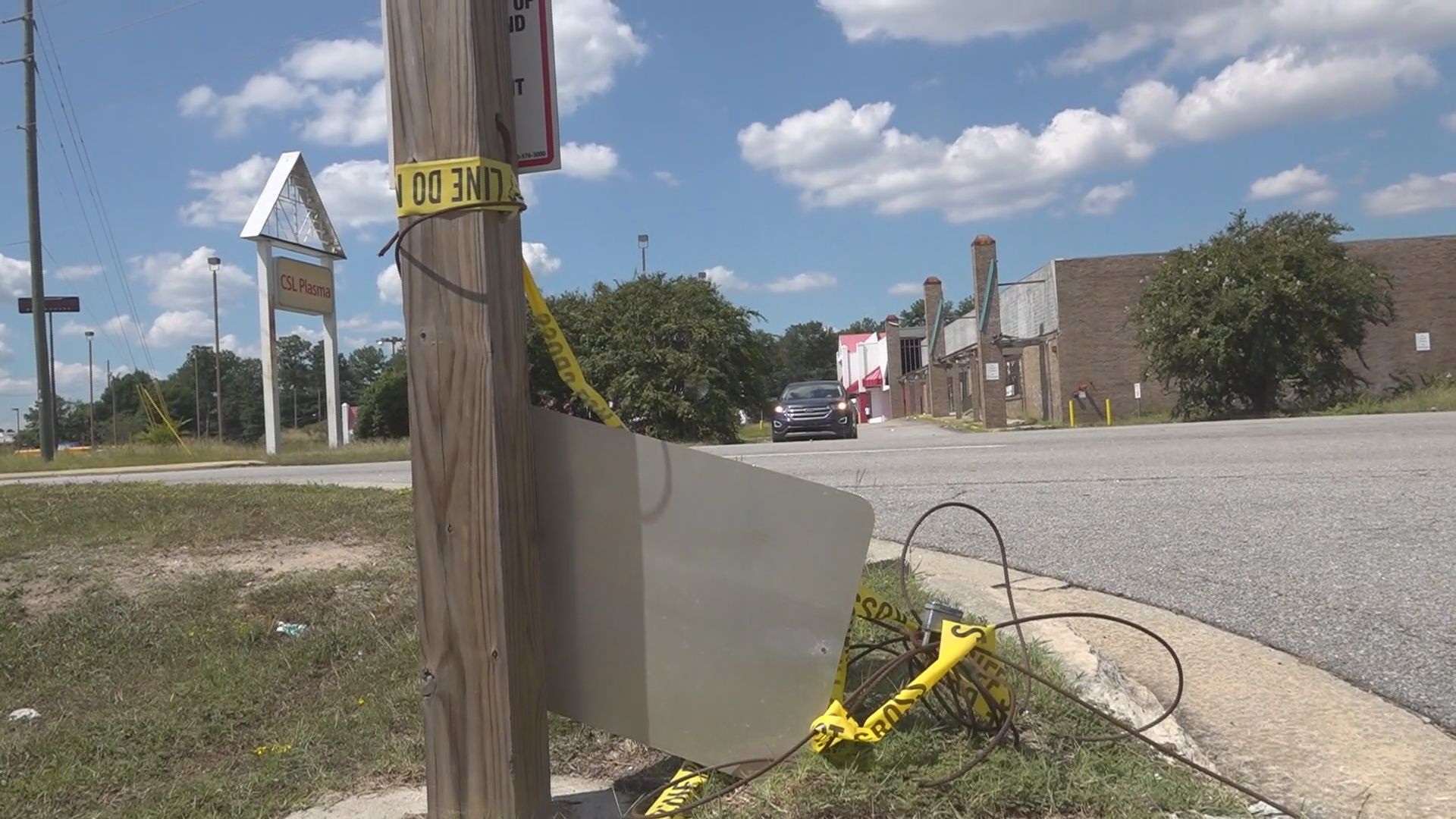 Crime scene tape, bullet holes found at Decker Boulevard scene where eight people were shot