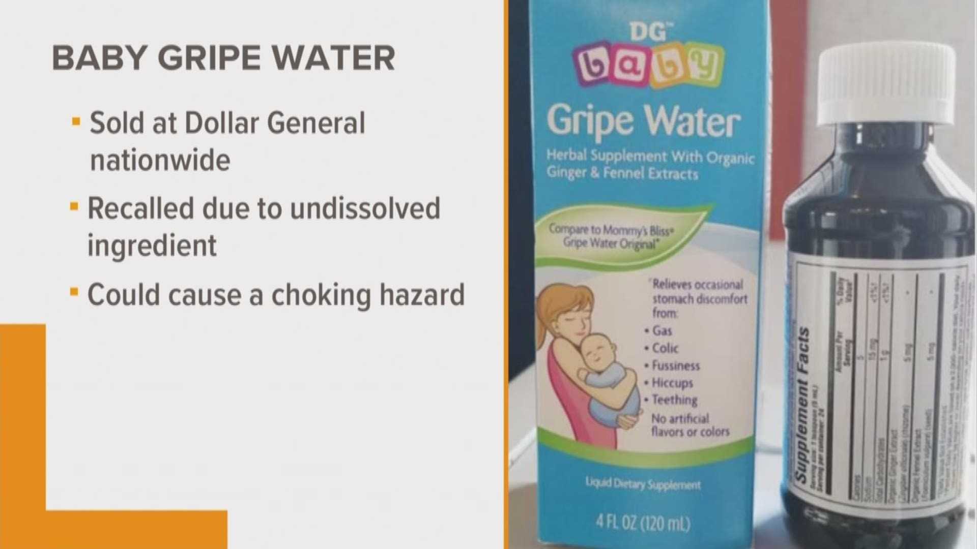 The FDA is recalling a drink for infants that is sold at Dollar General.