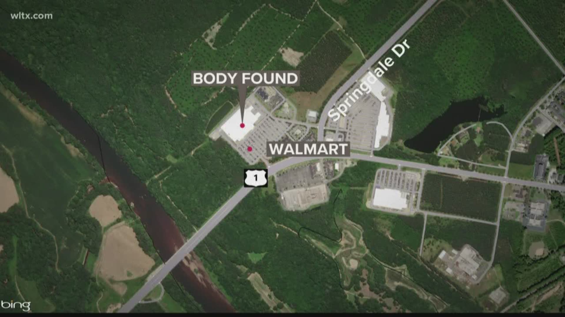 Kershaw County coroner David West confirms a woman's body was found with a gunshot wound at a Camden Walmart Wednesday afternoon.
