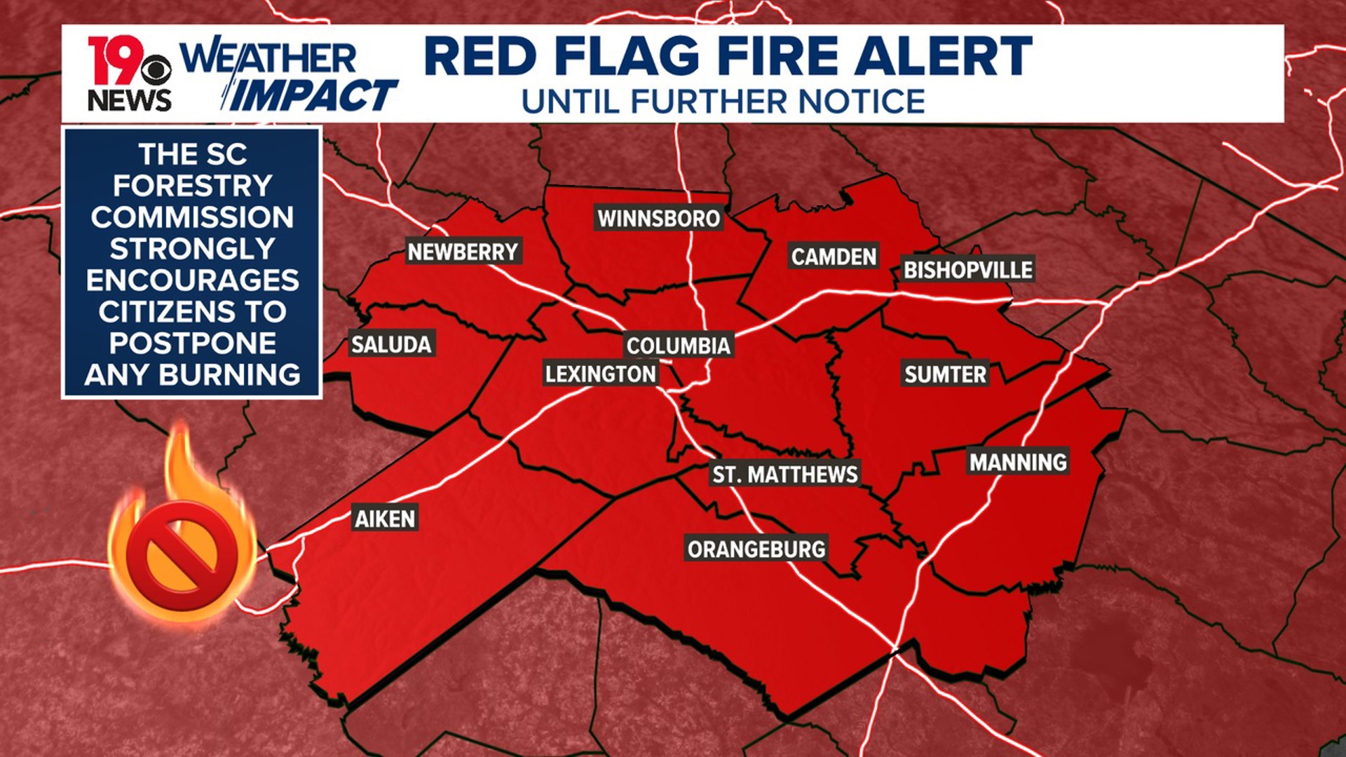 Lake Wind Advisory, Red Flag Warning issued for Midlands today amid ...