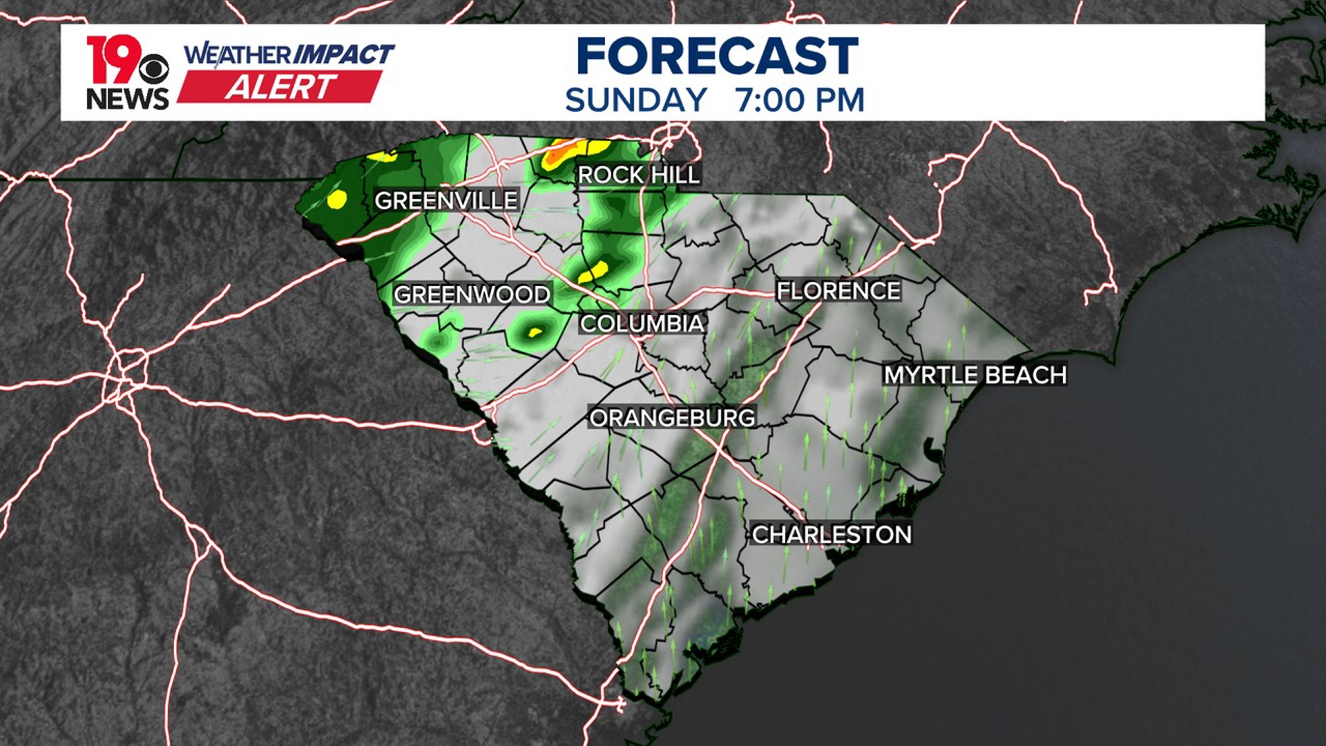 Unseasonably hot South Carolina weather, storms move in late Sunday ...