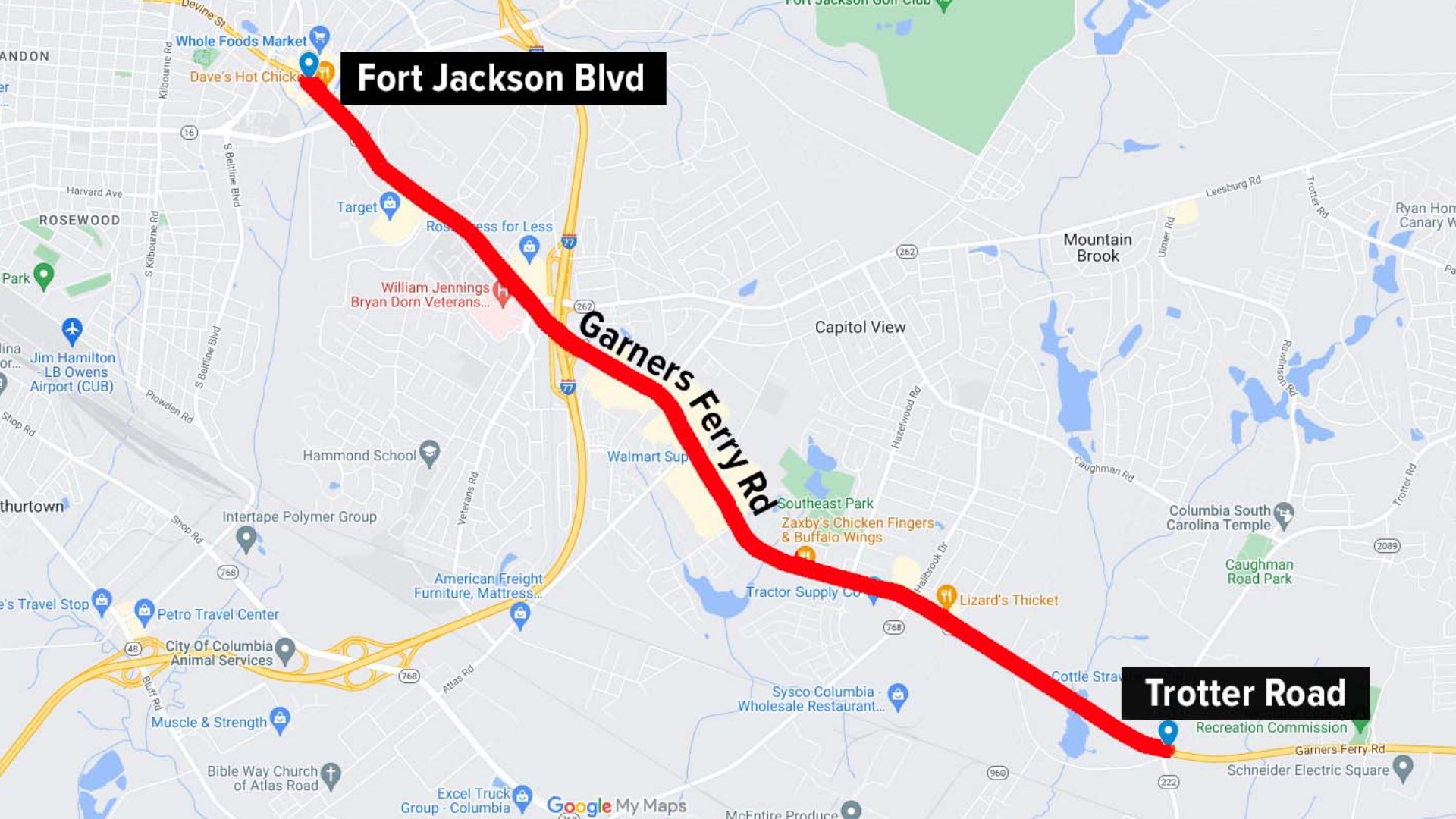 Garners Ferry Road corridor future open for public discussion | wltx.com