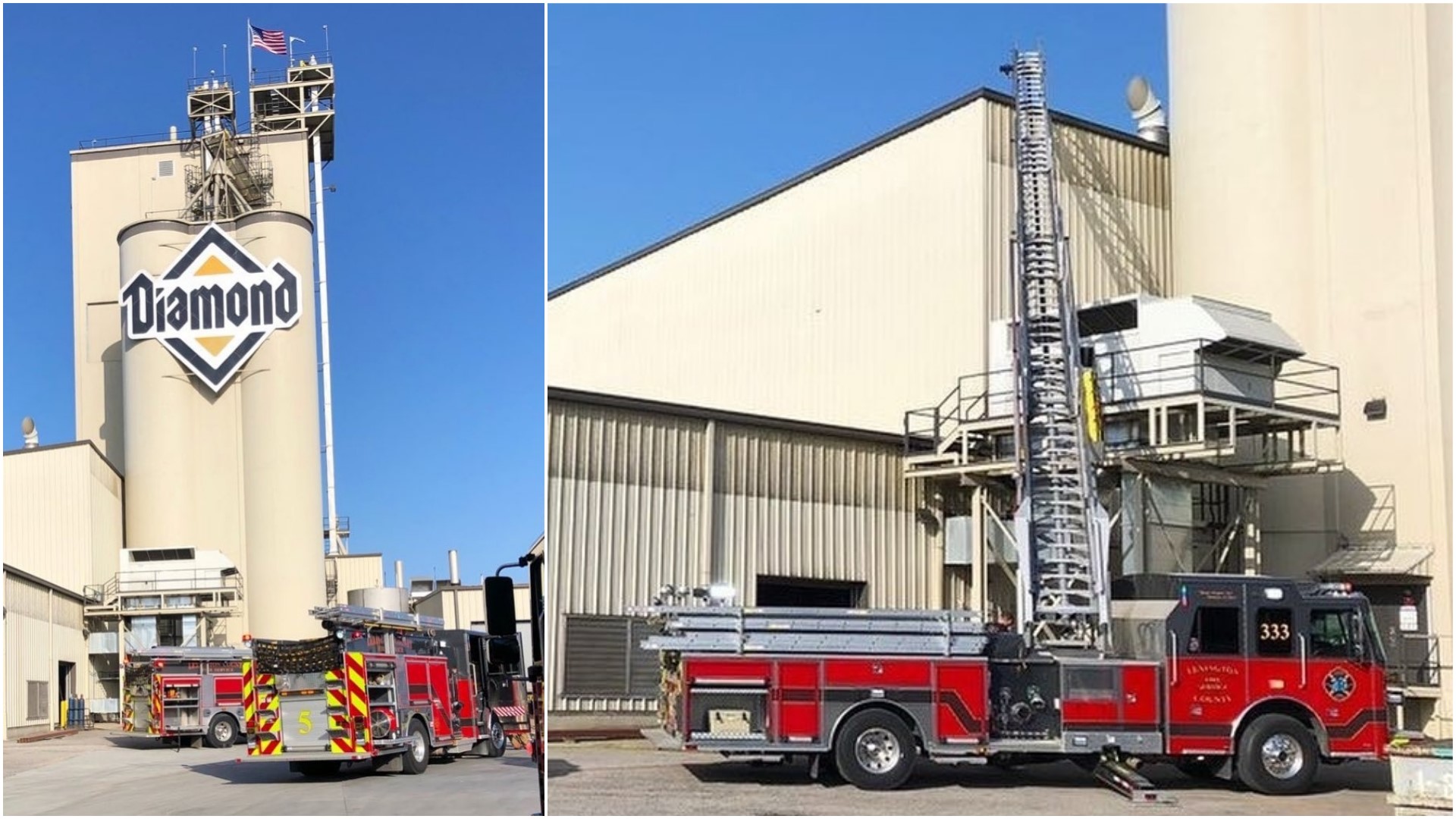 Fire near Gaston at Diamond Pet Food