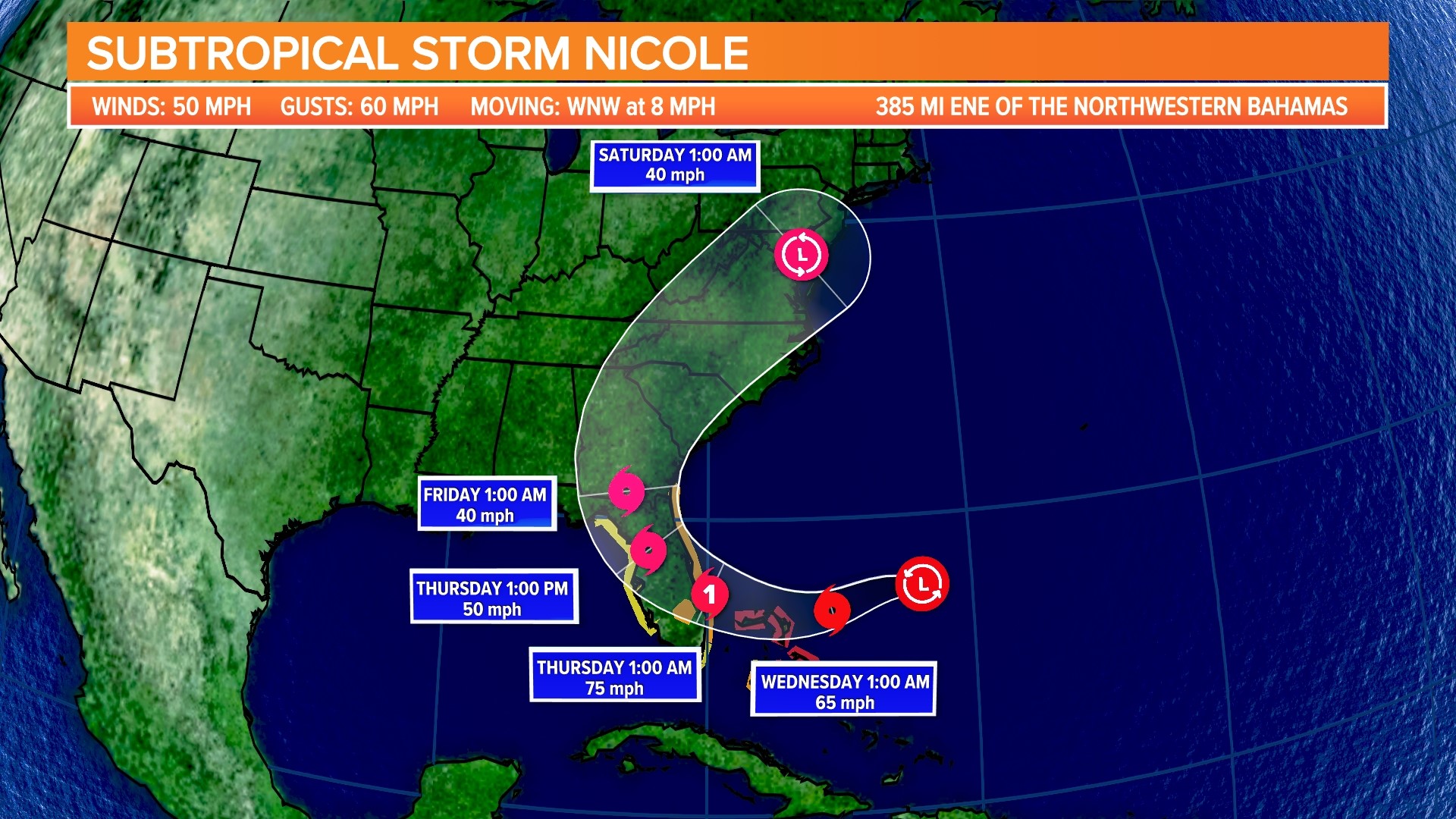 Tracking Nicole and the Potential Impacts to South Carolina | wltx.com