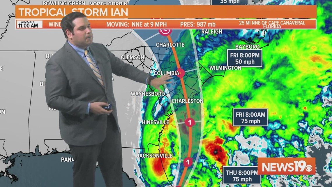 Tracking Ian update: System will be a hurricane when it strikes South Carolina - WLTX.com