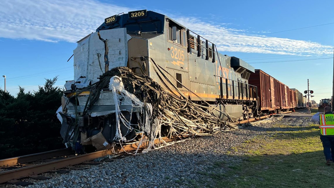 CSX train derailment in Lake City South Carolina blocking traffic