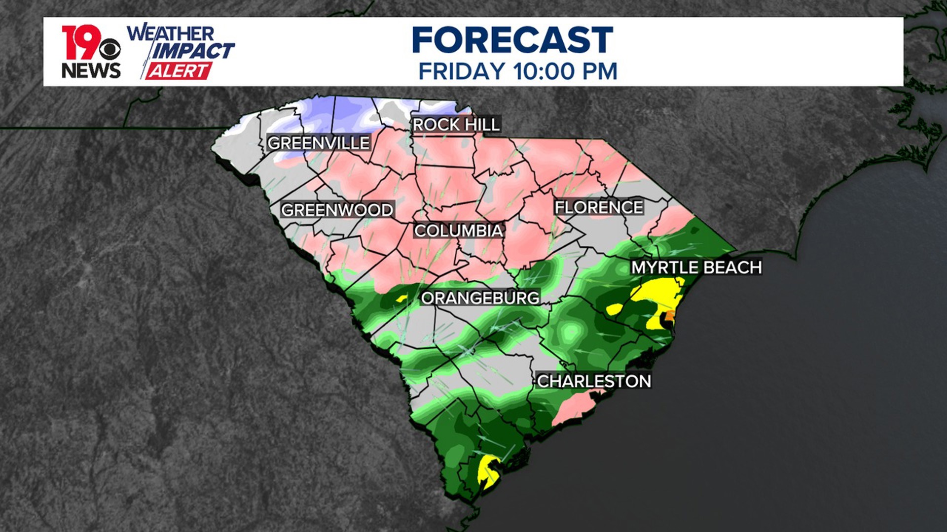 A winter storm watch is in effect for the northern parts of South ...