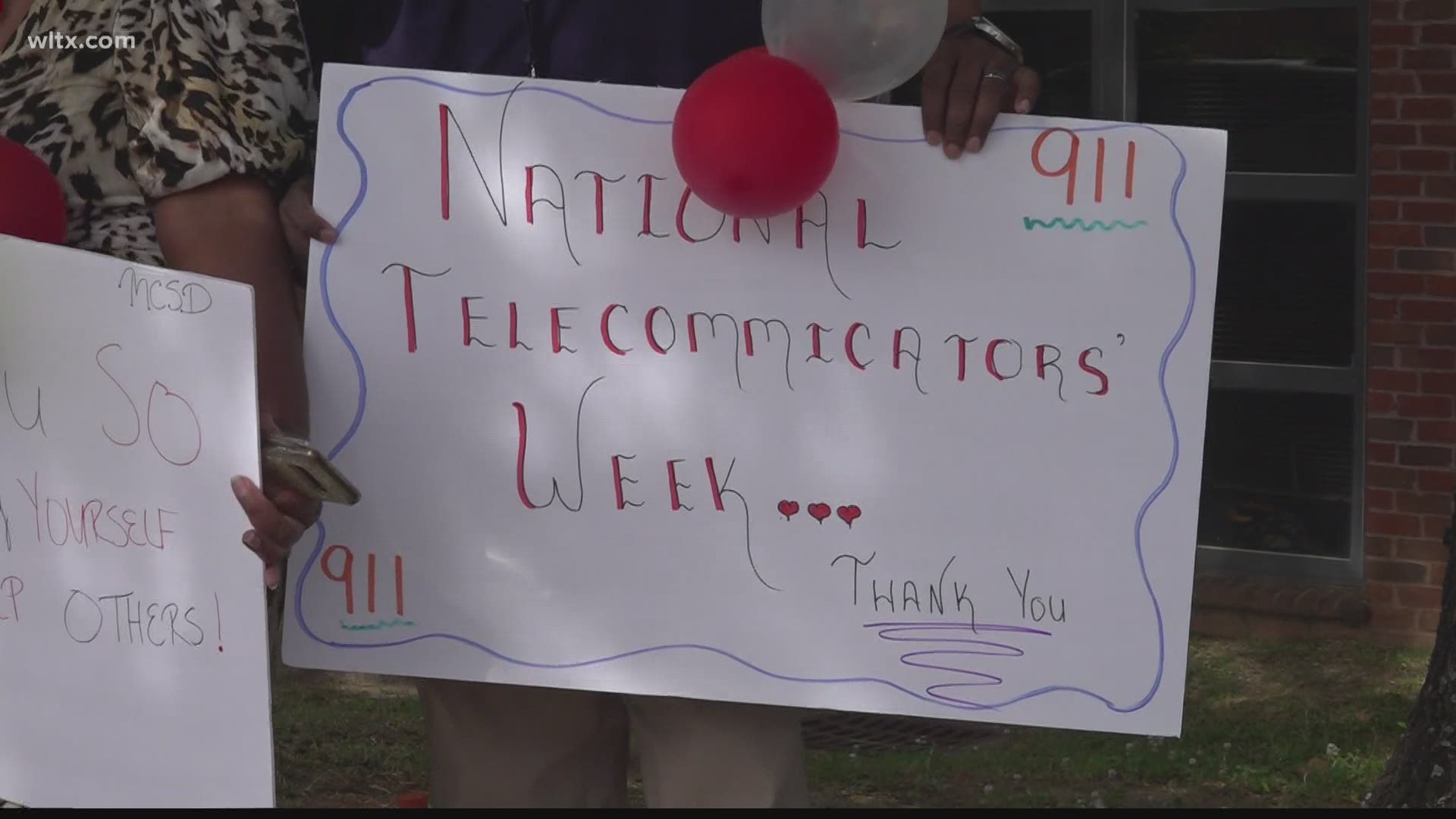 A parade of first responders showed love and appreciation to 9-1-1 operators during National Public Safety Telecommunications Week.