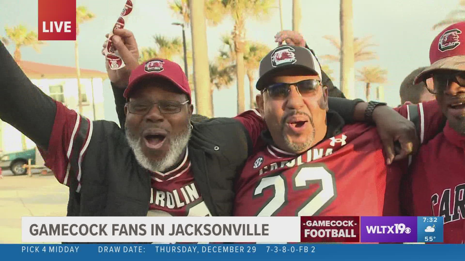 South Carolina Gamecock fans took over parts of Jacksonville for the Gator Bowl.