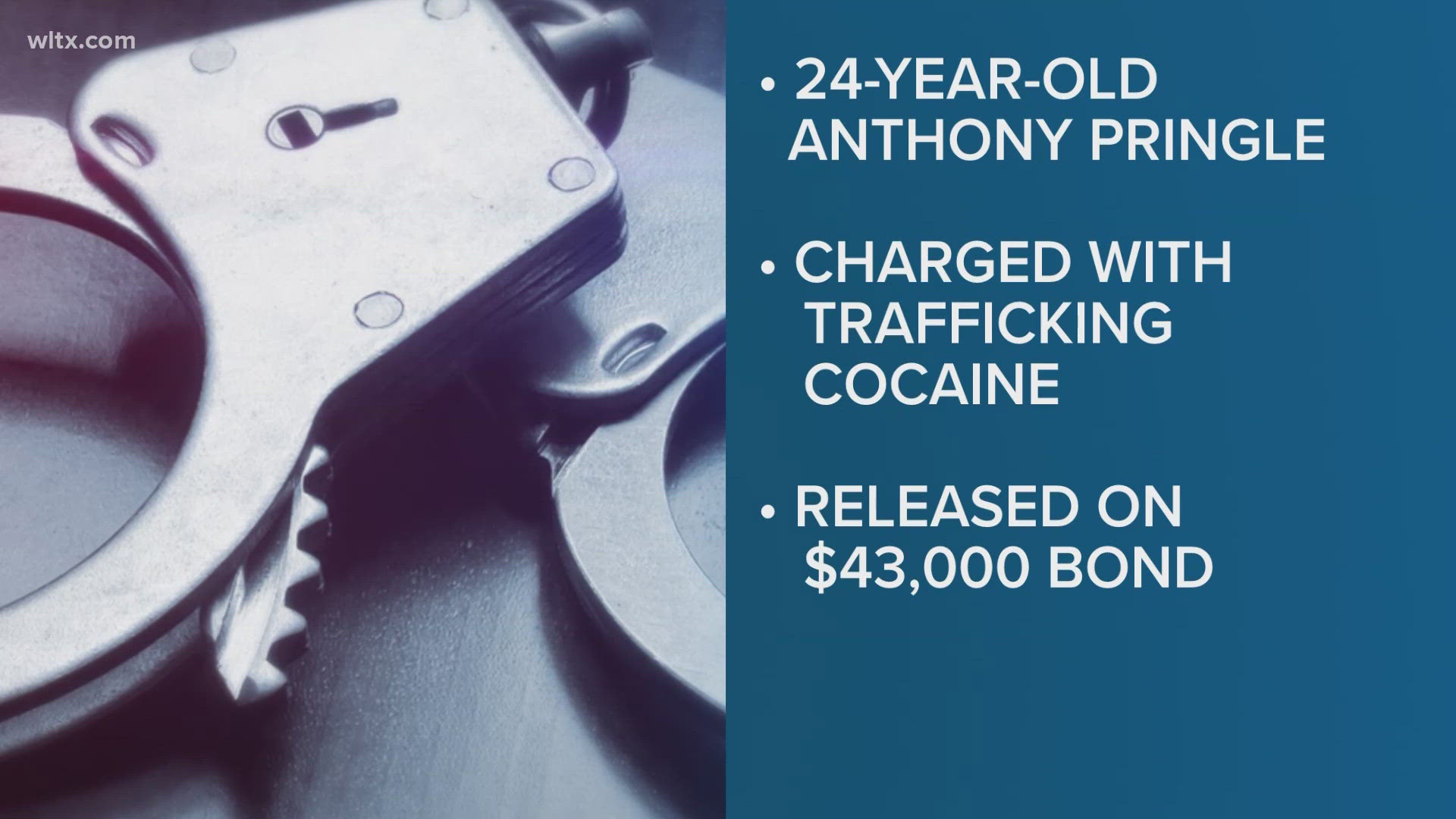 Anthony Pringle, 24, was stopped at a traffic stop when officers smelled marijuana and then searched his car and found cocaine and other drugs.