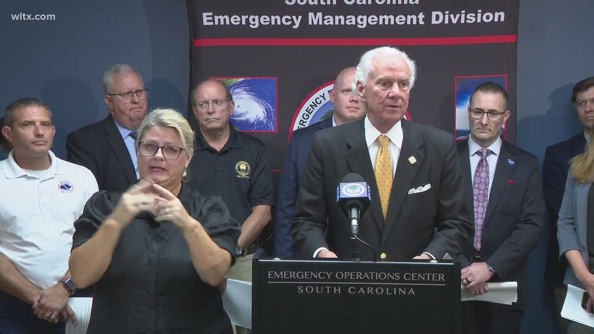 The governor and SC Emergency Management speaks about Tropical Storm Debby.