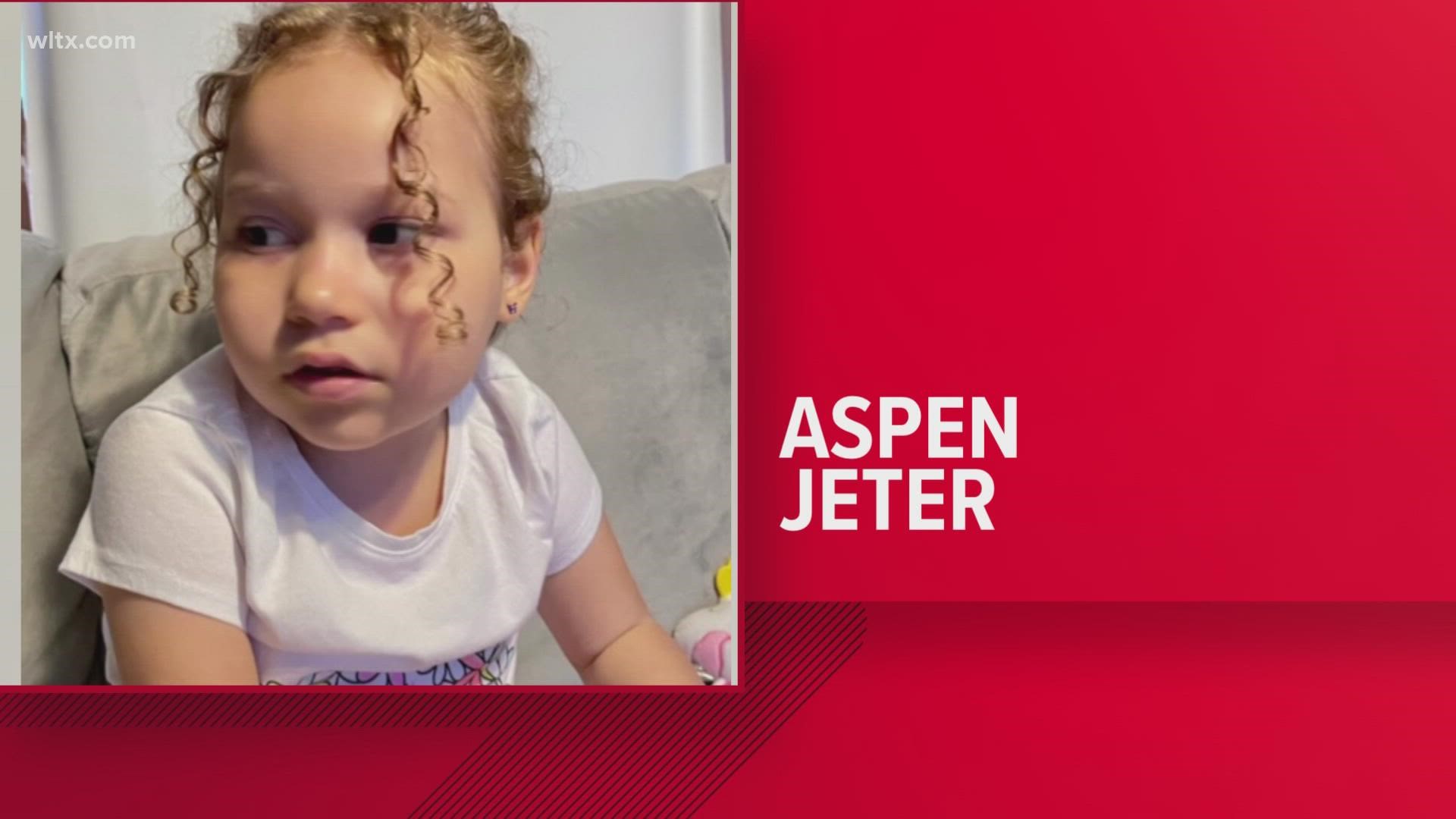 Aspen Jeter was missing after her mother was found dead on Thanksgiving day.  She was found with her father, he has been charged with murder.
