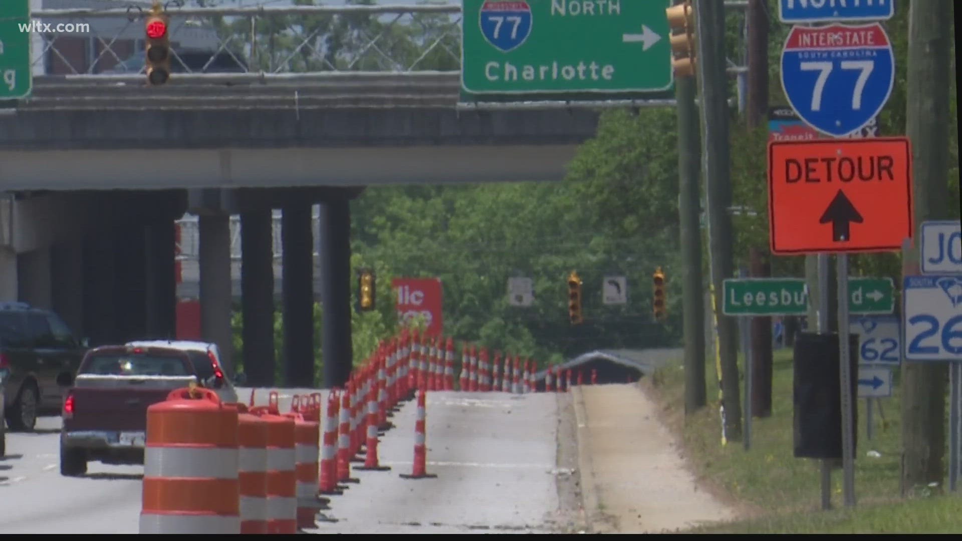 I 77 ramp at Leesburg road remains closed