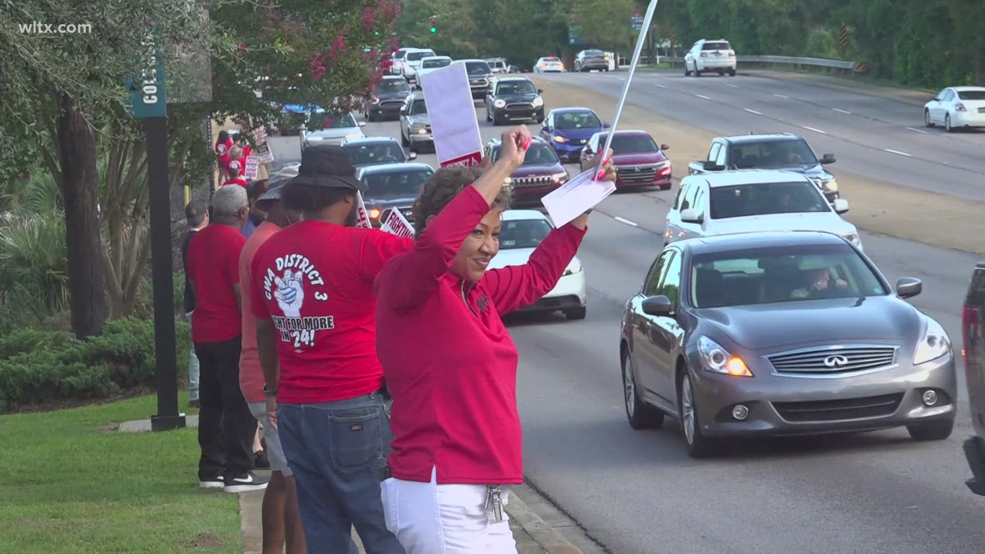 Members of the Communication Workers of America Union, employed by AT&T are on strike for what they say are unfair labor practices.