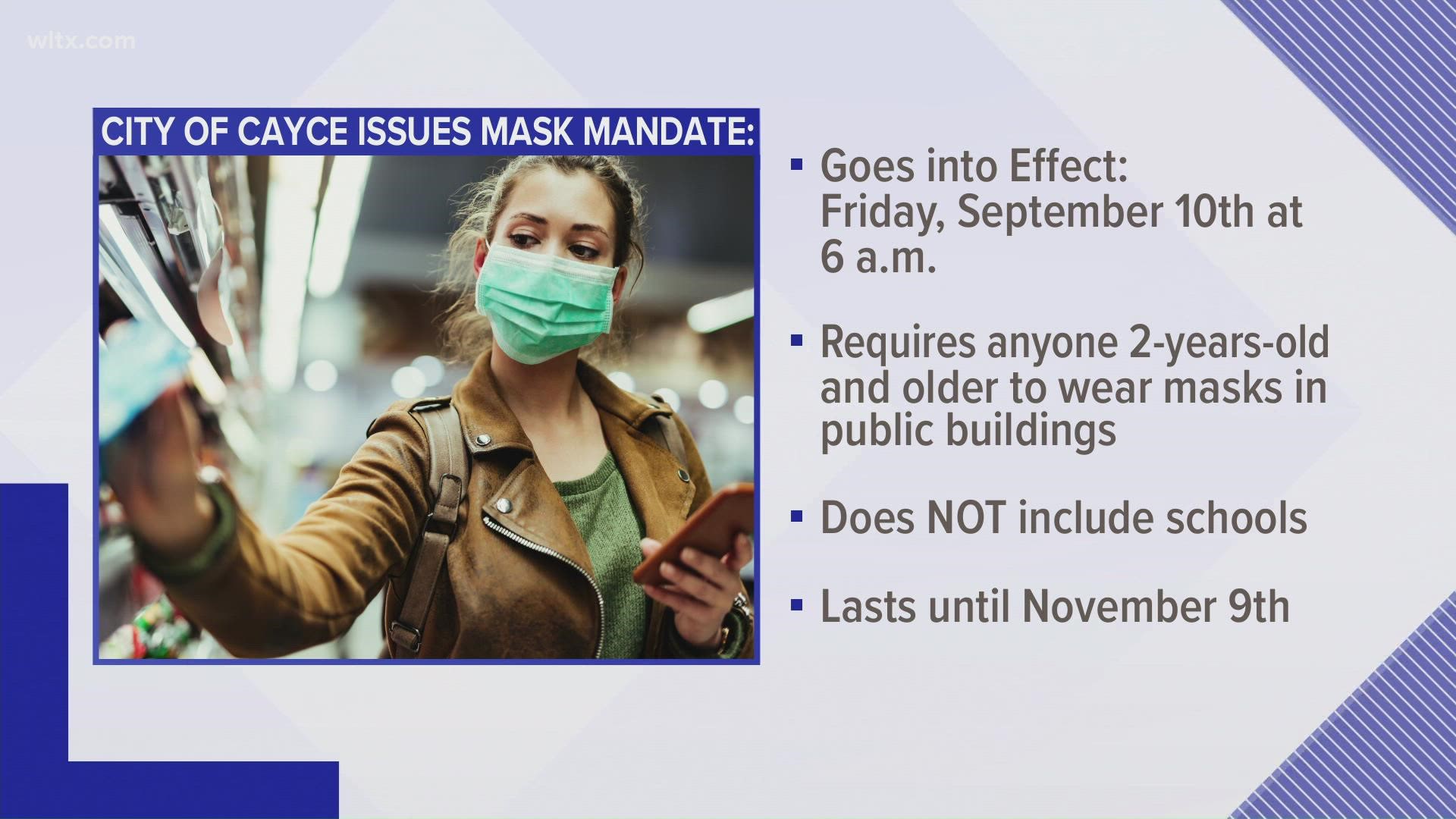 The City of Cayce is requiring people to wear a face mask in public again in an effort to stop the accelerated spread of the coronavirus.