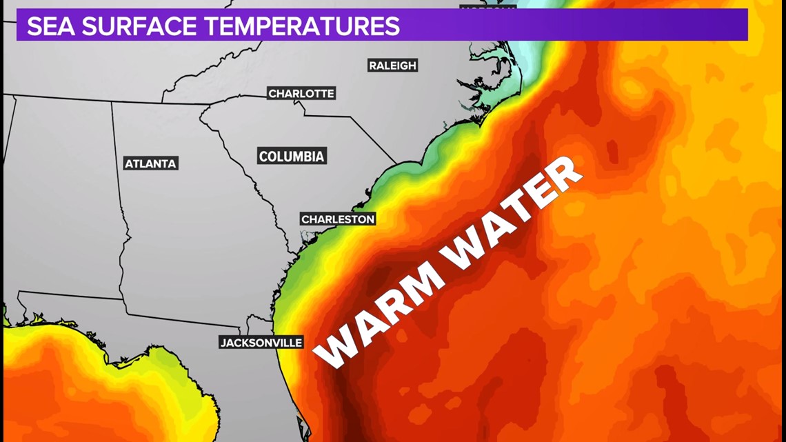 South Carolina's warmerthanaverage ocean temperatures