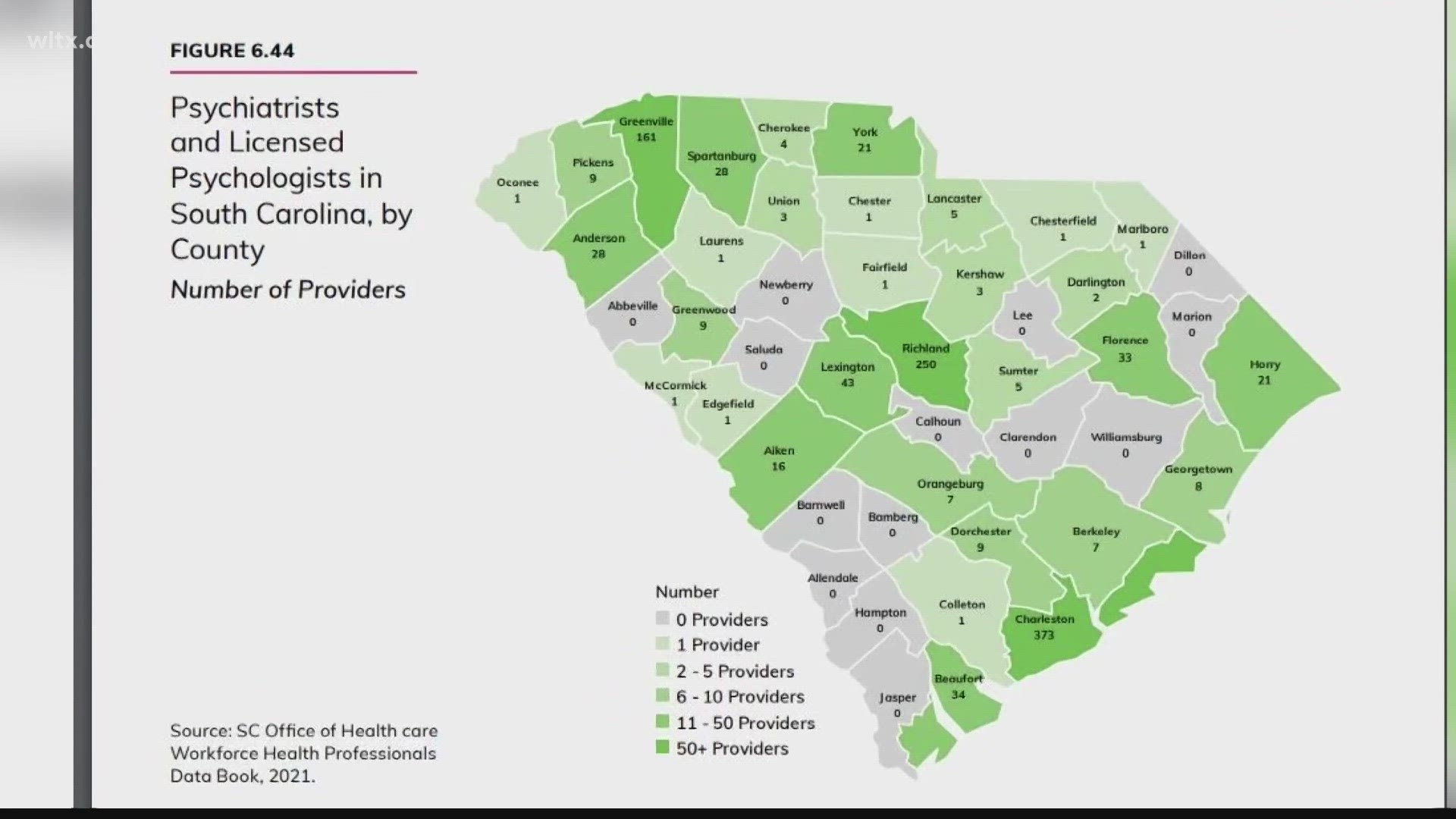 According to state data, 14 counties have no licensed psychiatrists or psychologists in private practice.