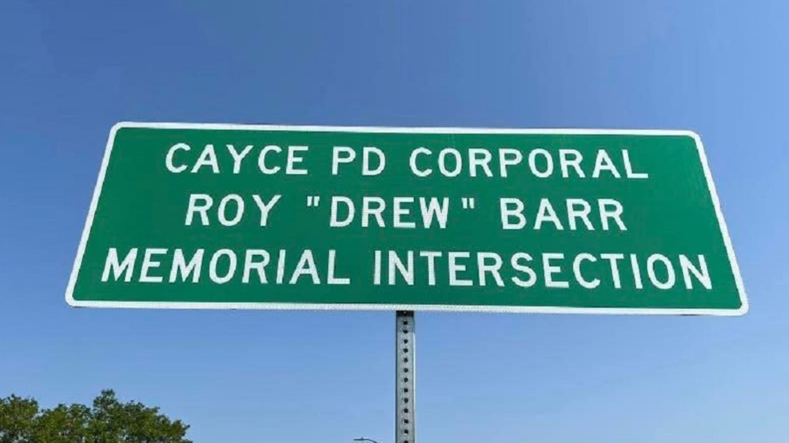 Cayce PD Corporal Roy 'Drew' Barr Memorial Intersection dedicated - Vimarsana News