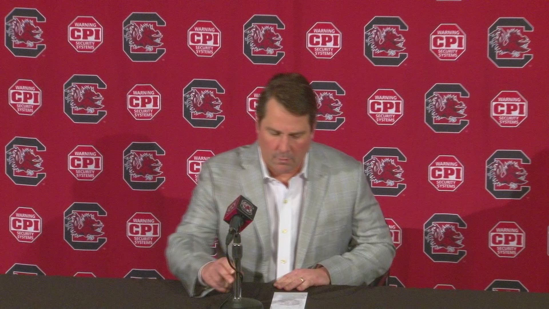 In a rare press conference Will Muschamp was loose and light hearted and cracked a few jokes during his press conferences previewing USC's showdown with Clemson.
