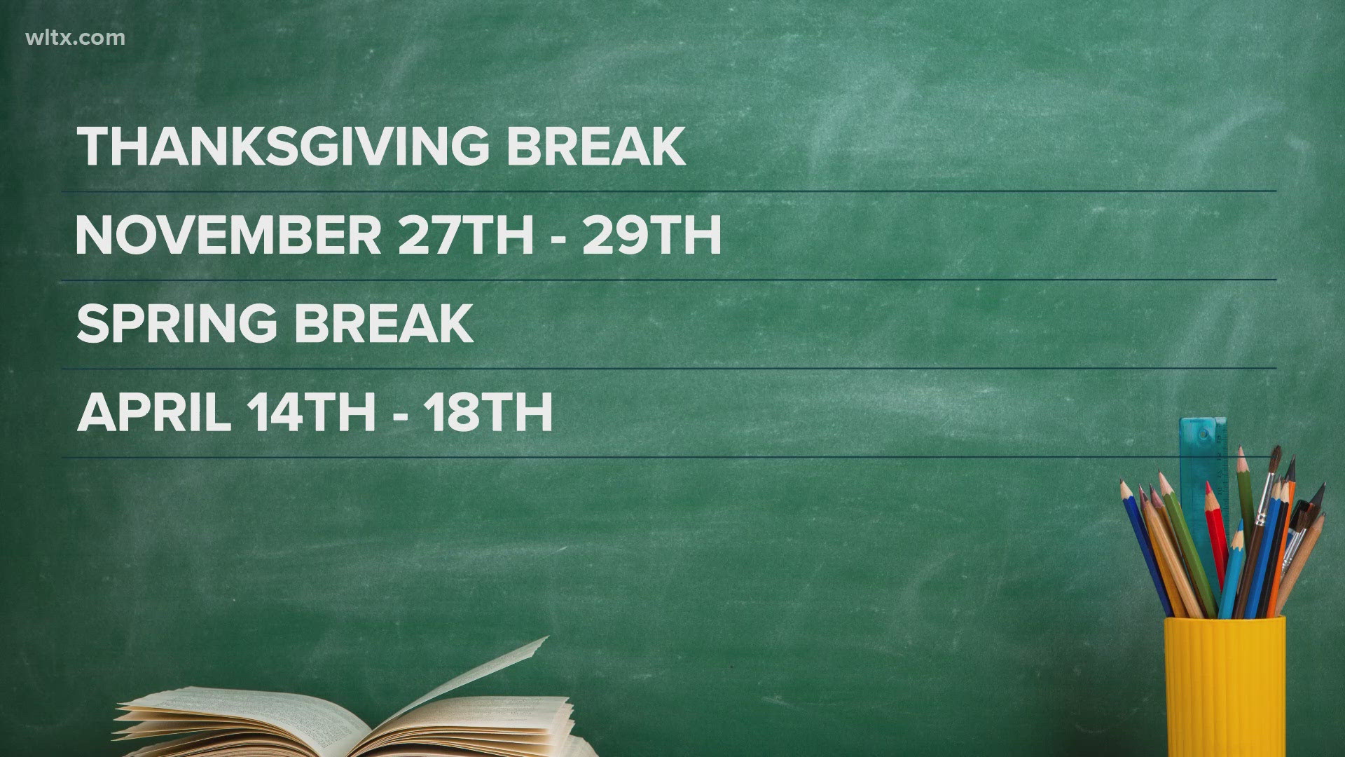 Students will have e-learning days on November 25th and 26th as well as April 21st.  The dates will account for days students missed due to Hurricane Debbie, Helene.