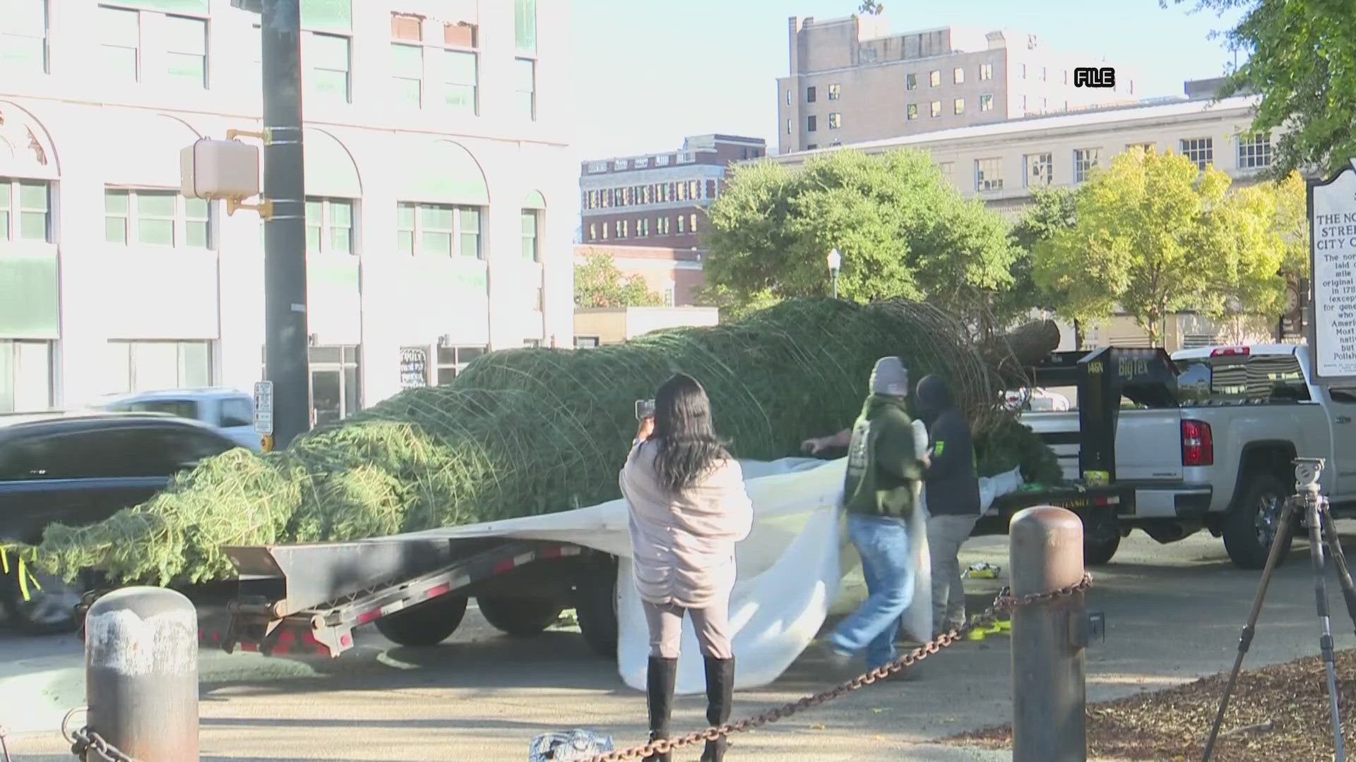 The state tree, will arrive at about 8:45am at the State House on Tuesday.