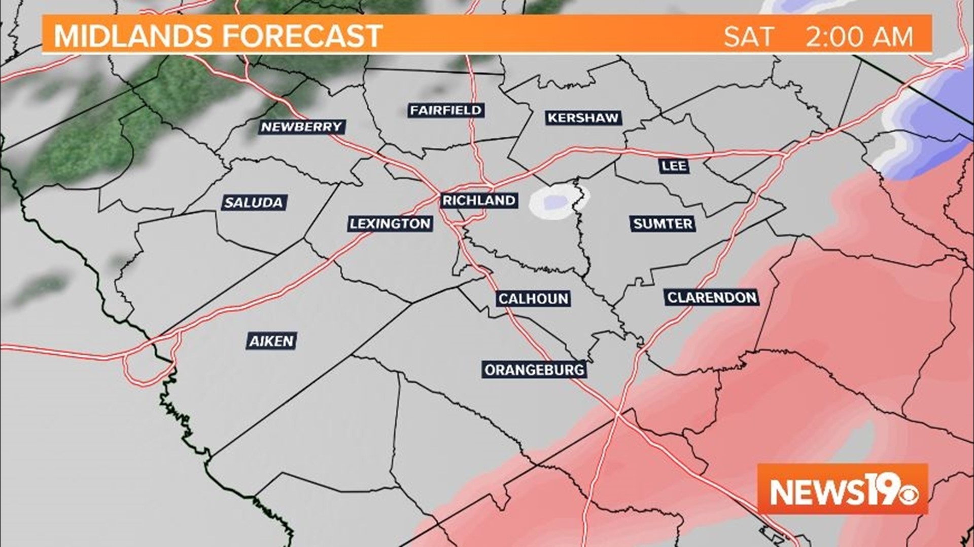 Timeline of snow and ice in South Carolina for Friday | wltx.com