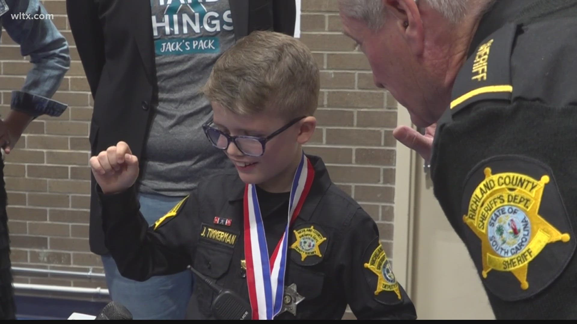 Jack Timmerman, 7, is the newest and youngest Richland County Sheriff's Deputy.