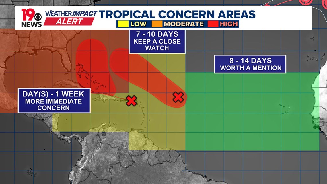 Two developing systems could strengthen in the Atlantic