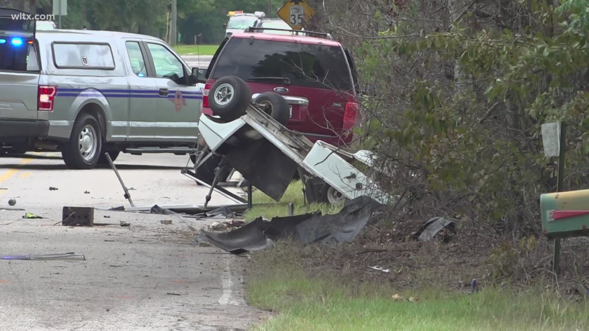 The accident happened in Swansea this afternoon.  The driver of the golf cart has been identified as Christopher Hoffman, 51.