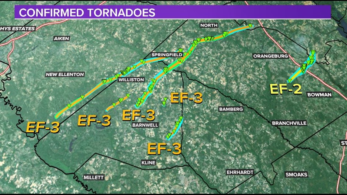 Six confirmed Midlands tornadoes | wltx.com