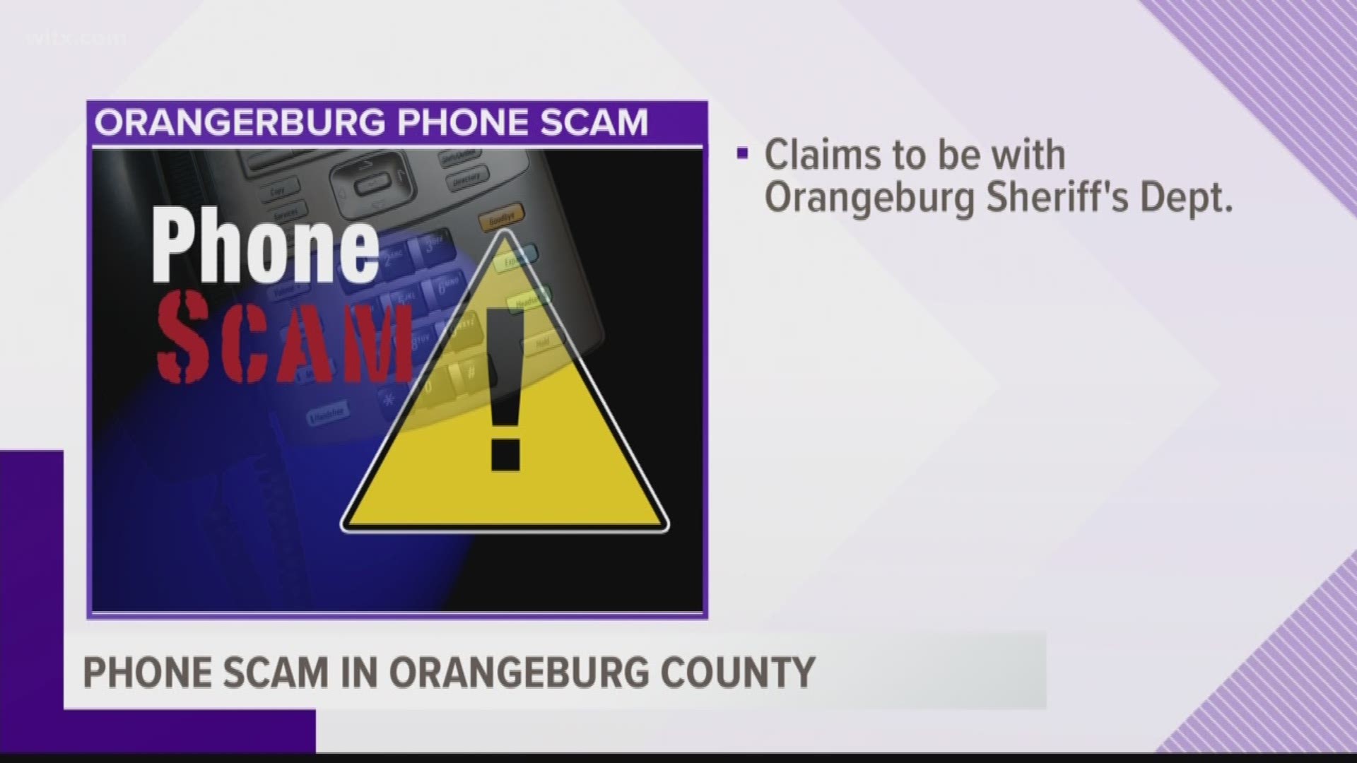 Orangeburg Sheriff's Department is telling residents to be on the lookout for a scammer 
