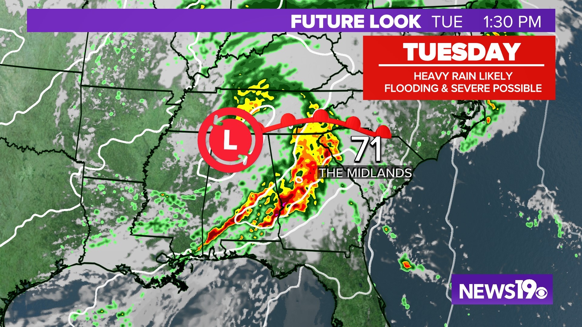 Severe weather possible Tuesday and Wednesday across the Midlands ...