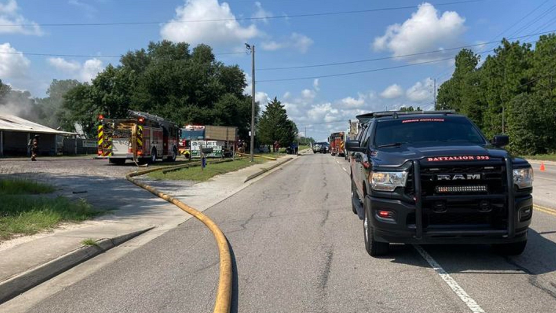 2 lanes in 4600 block of Edmund Highway closed due to fire | wltx.com