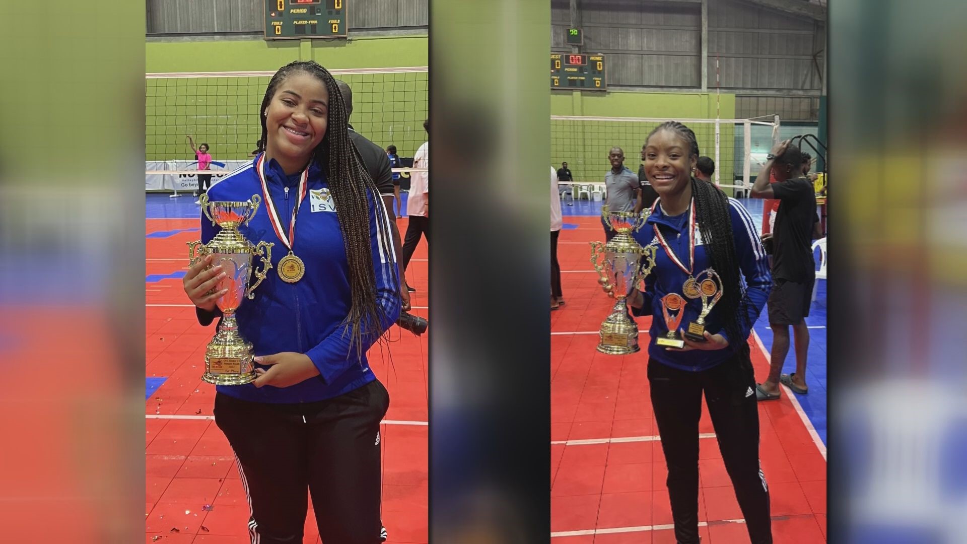 Cardinal Newman volleyball star Anna Gillens and Blythewood High School volleyball star Jala Dixon became two-time gold medal winners this summer.