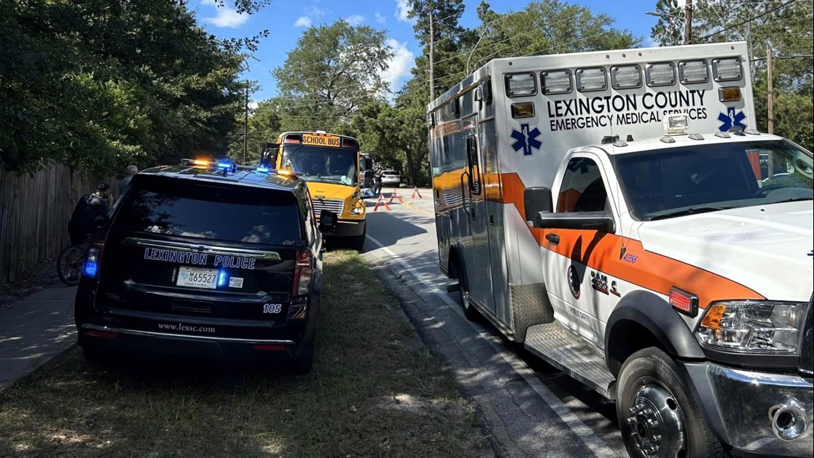 Student hospitalized after school bus accident in Lexington County