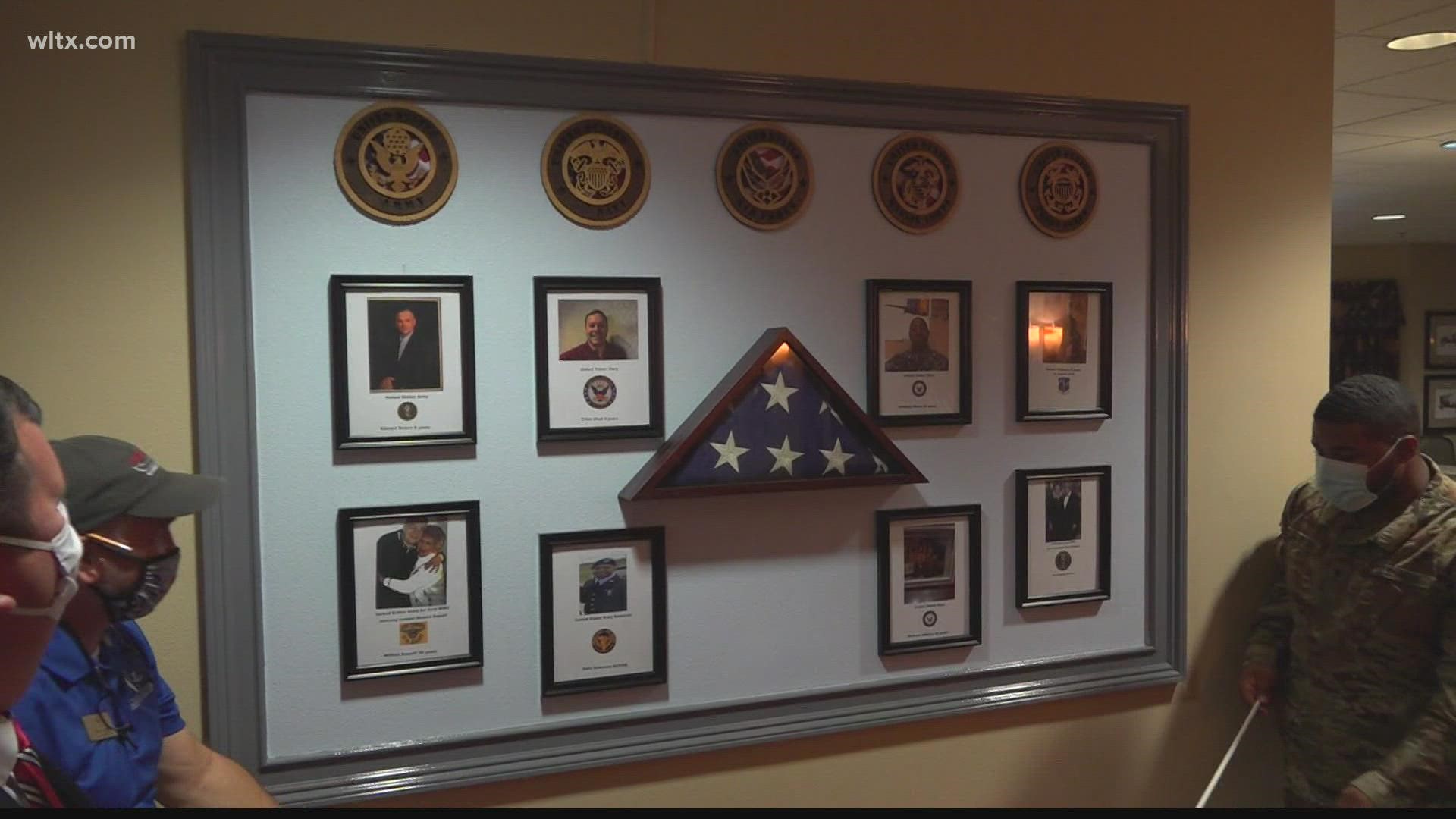 Colonial Gardens assisted living started a special wall to honor veterans at the facility.