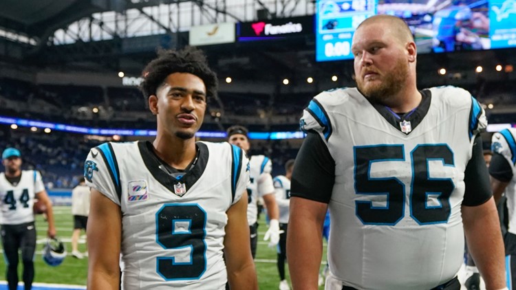 Bryce Young makes first appearance in his Carolina Panthers uniform 