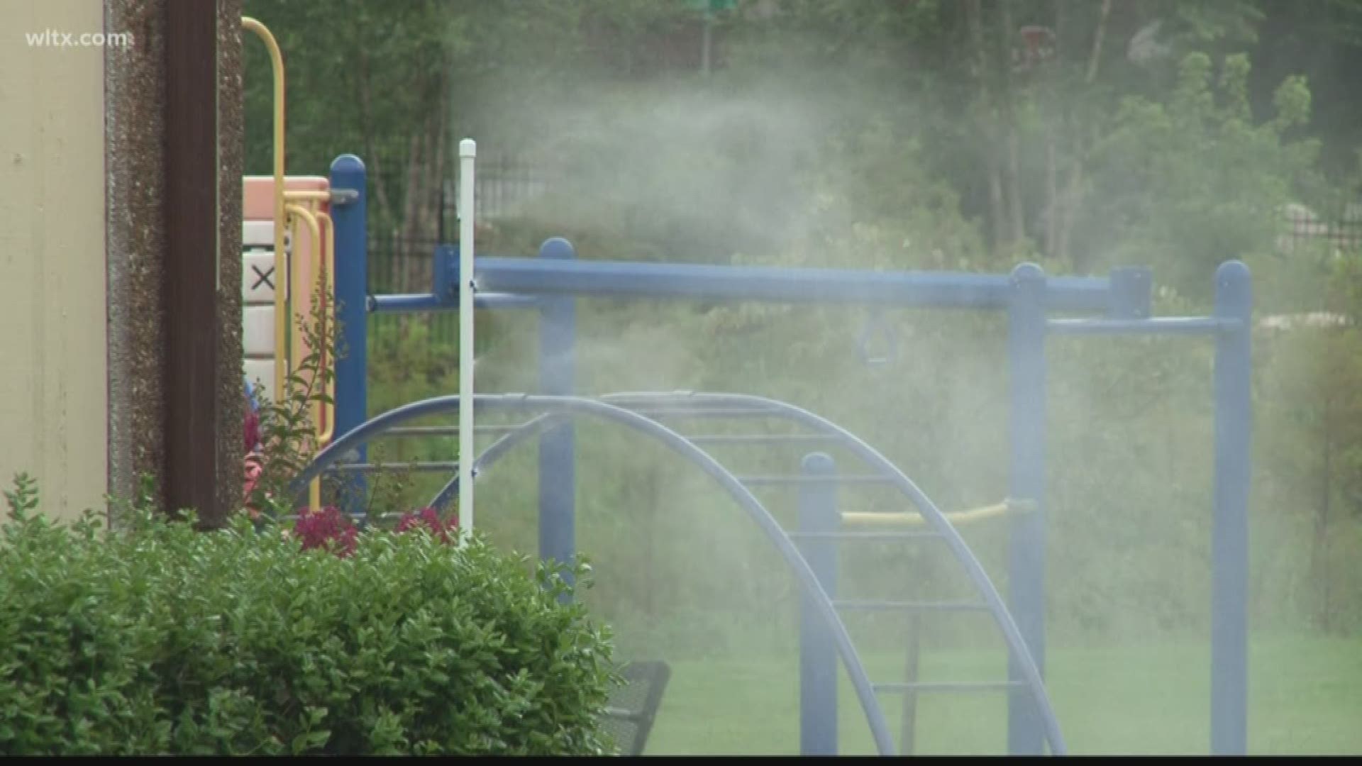 City of Columbia is putting misting stations in area parks to help folks keep cool.