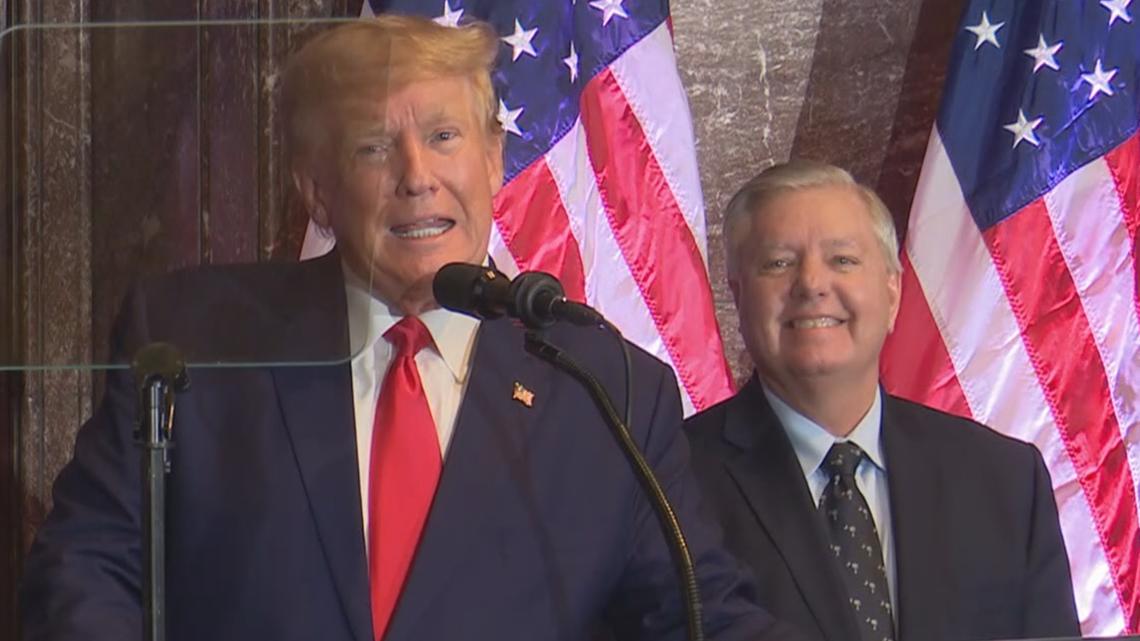 Donald Trump appears in South Carolina, New Hampshire