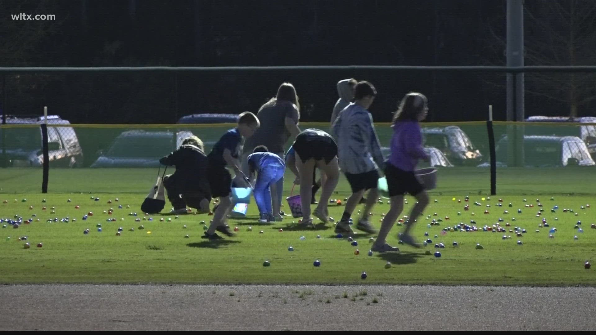 Thousands of children got a head start on Easter Thursday night with a flashlight egg hunt in Chapin.